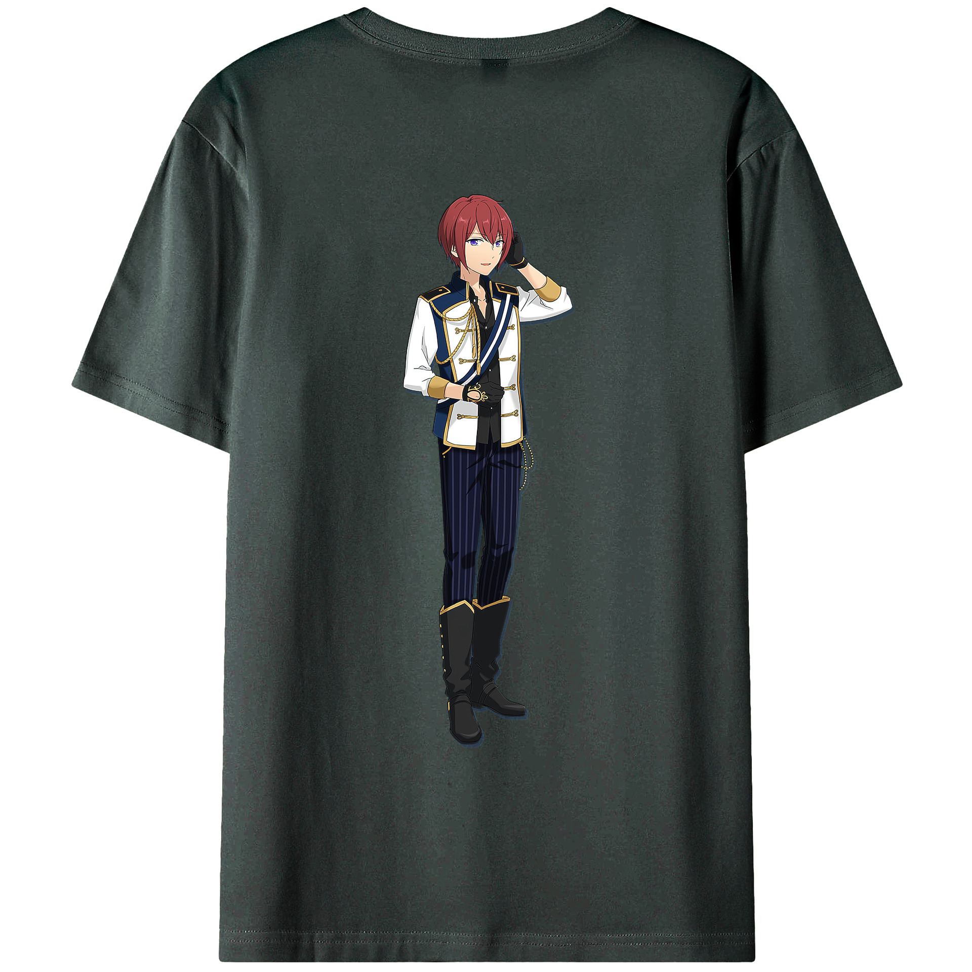 （画像用） あんさんぶるスターズ! Ensemble Stars 綿100％ メンズ半袖Tシャツ（バックプリント） 通気性